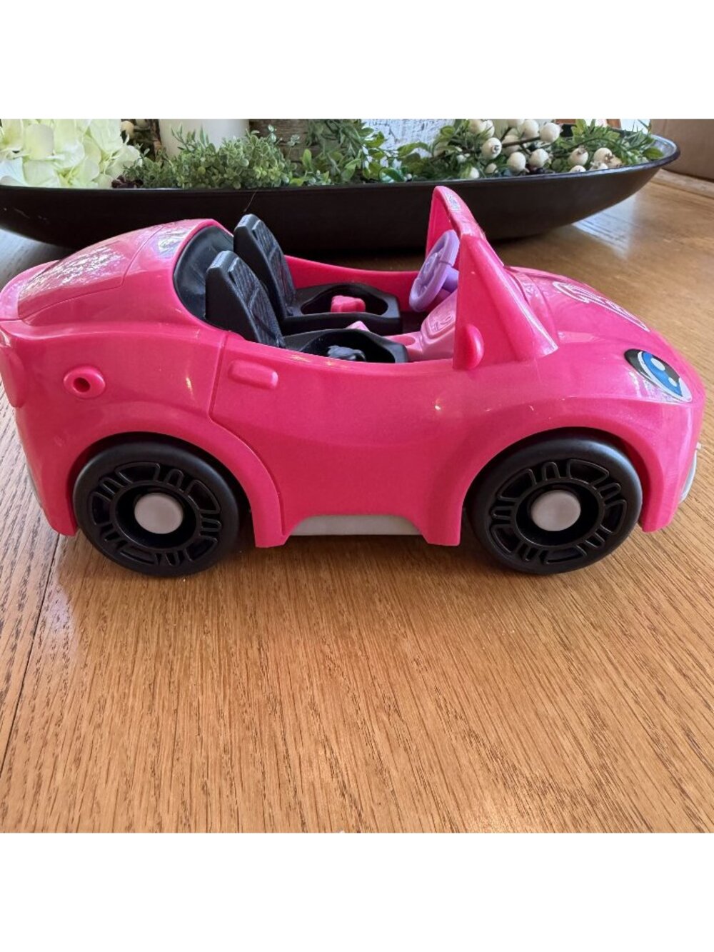 Little People Pink Barbie Car Works Great